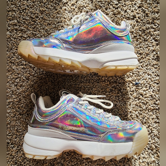 Holographic Iridescent Fila Sneakers - Picture 2 of 7